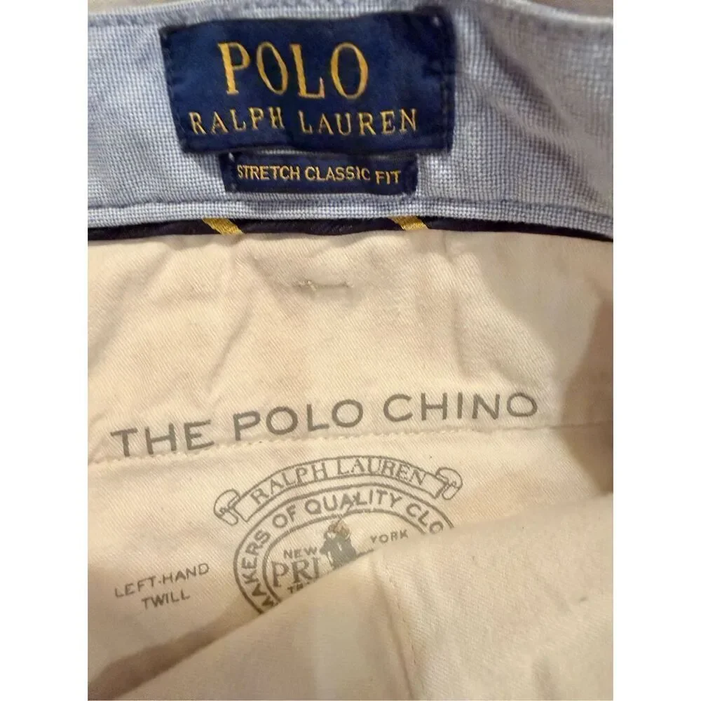 Polo Ralph Lauren The Polo Chino Shorts Sz. 40 Stretch Khaki Preppy